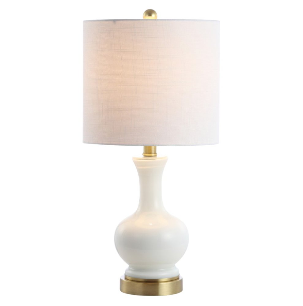 Set of Two 22" Gold Novelty Table Lamps With Globe Shades