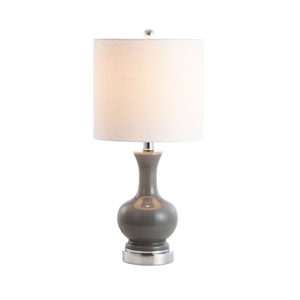 Set of Two 22" Silver Urn Bedside Lamps With Drum Shades