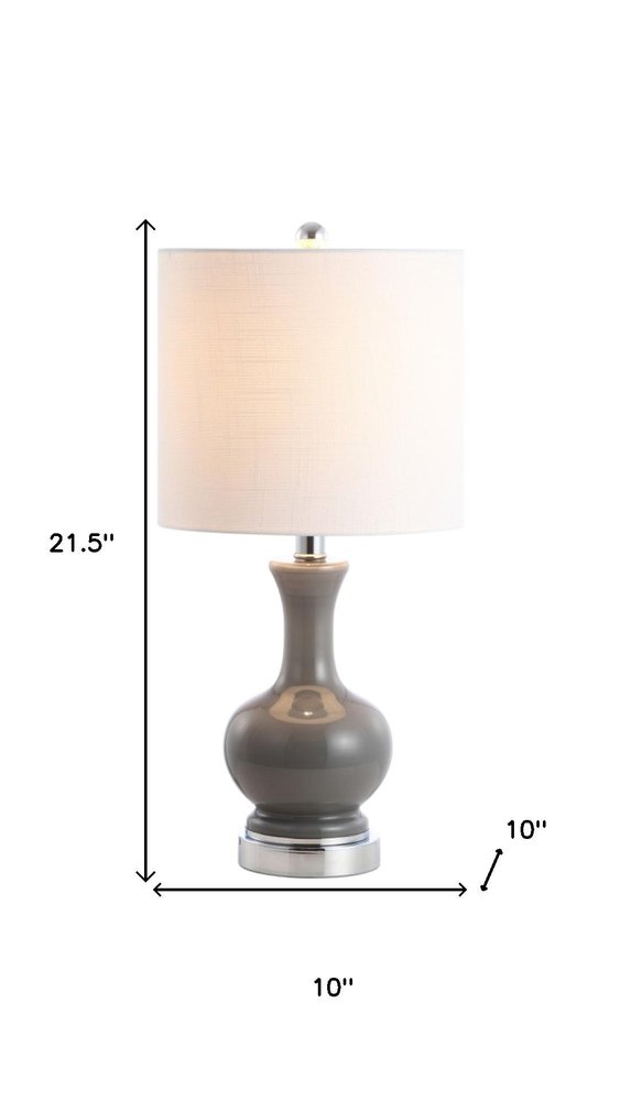 Set of Two 22" Silver Urn Bedside Lamps With Drum Shades