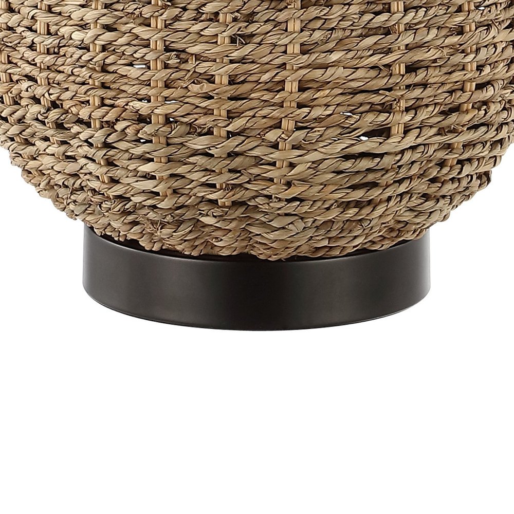 25" Antiqued Bronze Urn Table Lamp With Empire Shade. Table lamp isolated on a plain white background, finished in bronze.