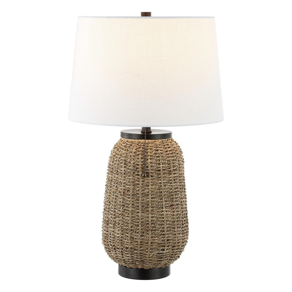 25" Antiqued Bronze Urn Table Lamp With Empire Shade. Table lamp isolated on a plain white background, in a bronze finish.