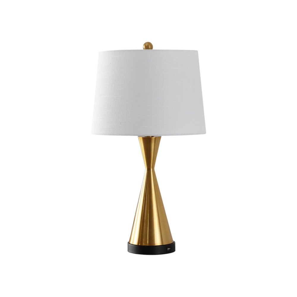 Set of Two 26" Black Novelty Table Lamps With Empire Shades