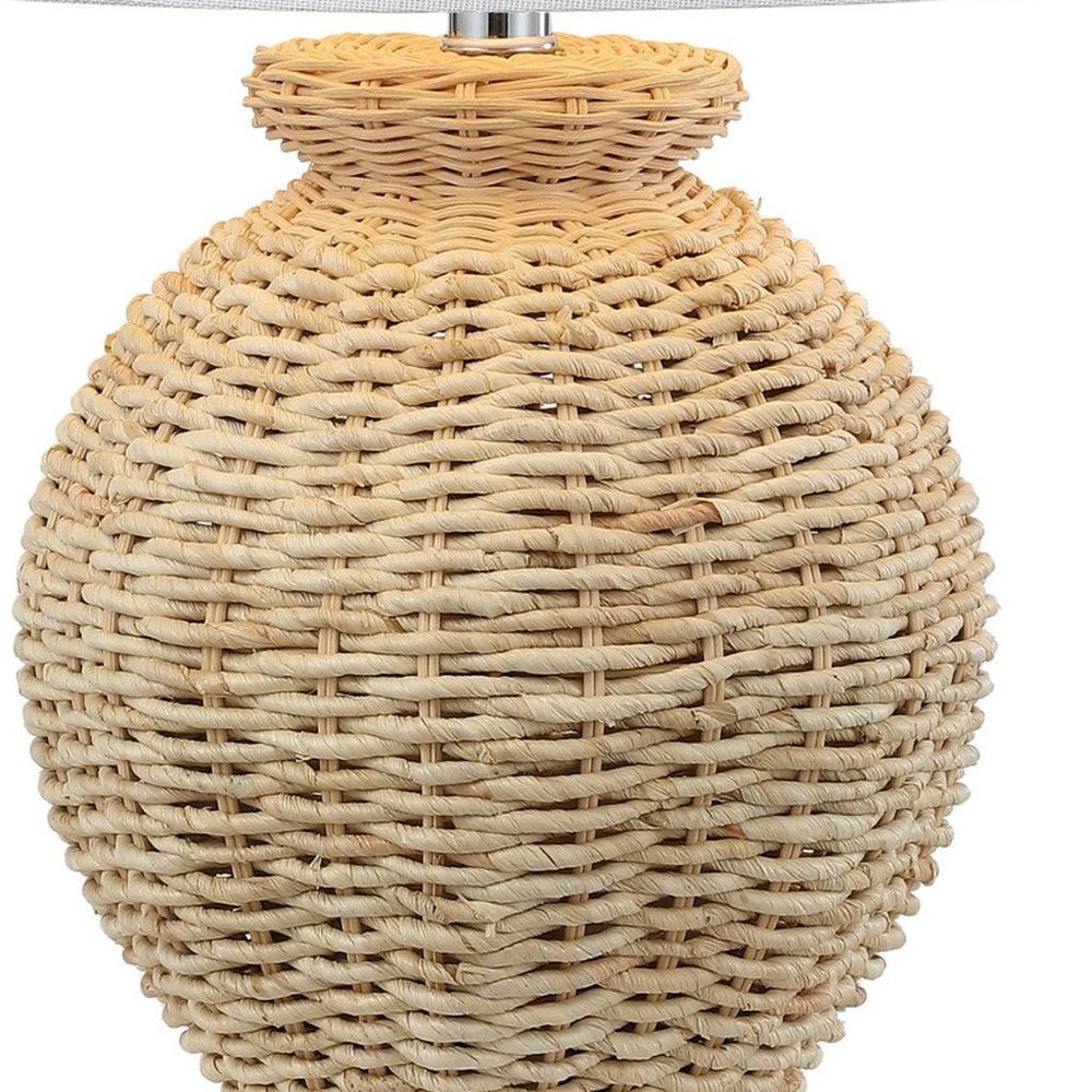 Set of Two 23" Clear Round Table Lamps With Empire Shades