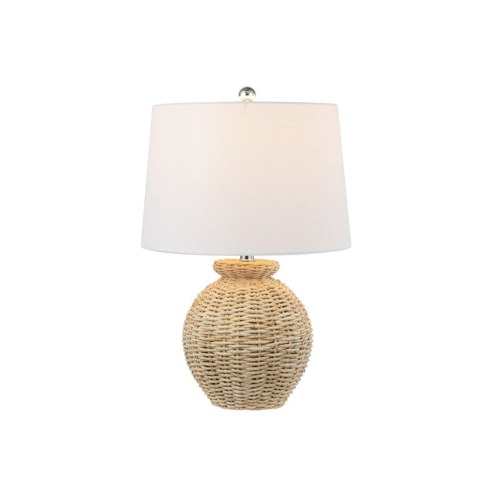 Set of Two 23" Clear Round Table Lamps With Empire Shades