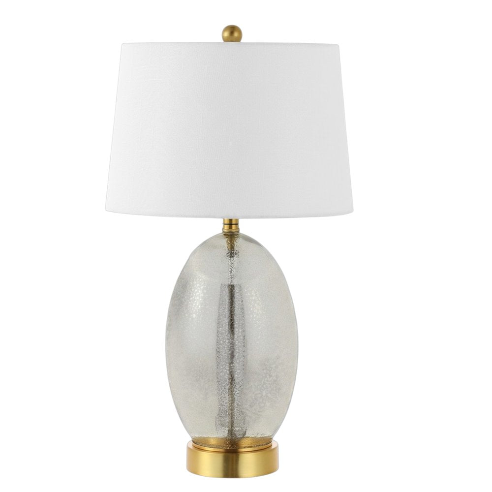27" Gold Novelty Table Lamp With Empire Shade. Table lamp isolated on a plain white background, finished in gold.