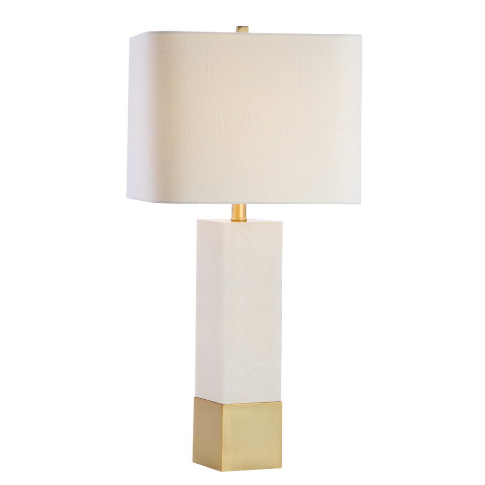 29" Gold Novelty Table Lamp With Shade. Table lamp isolated on a plain white background, in a gold finish.
