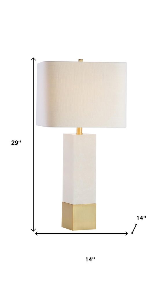 29" Gold Novelty Table Lamp With Shade. Table lamp isolated on a plain white background, showing its gold color.
