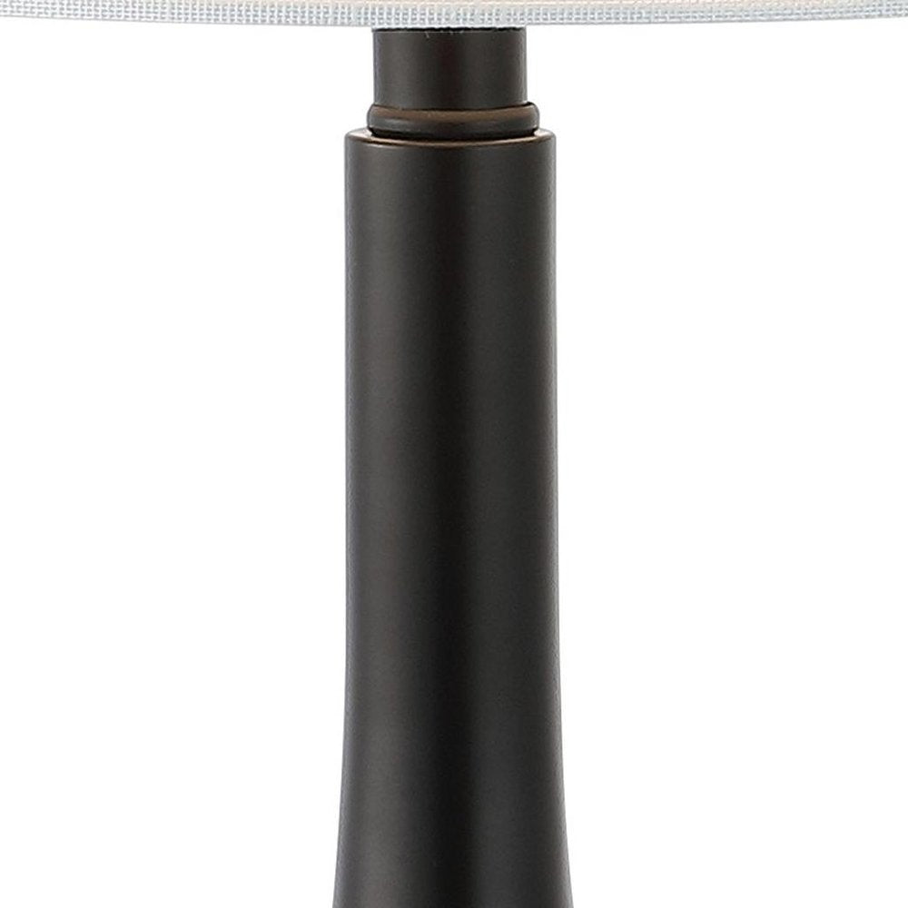 Set of Two 25" Clear Gourd Table Lamps With Drum Shades - SKU 716061