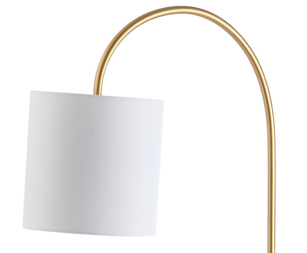25" White Novelty Table Lamp With Drum Shade. Table lamp isolated on a plain white background, showing its white color.