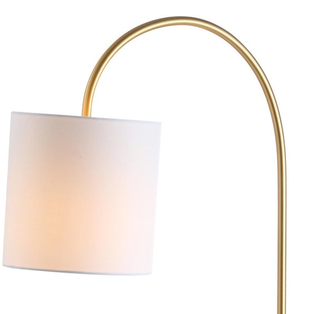 25" White Novelty Table Lamp With Drum Shade. Table lamp isolated on a plain white background, in a white finish.
