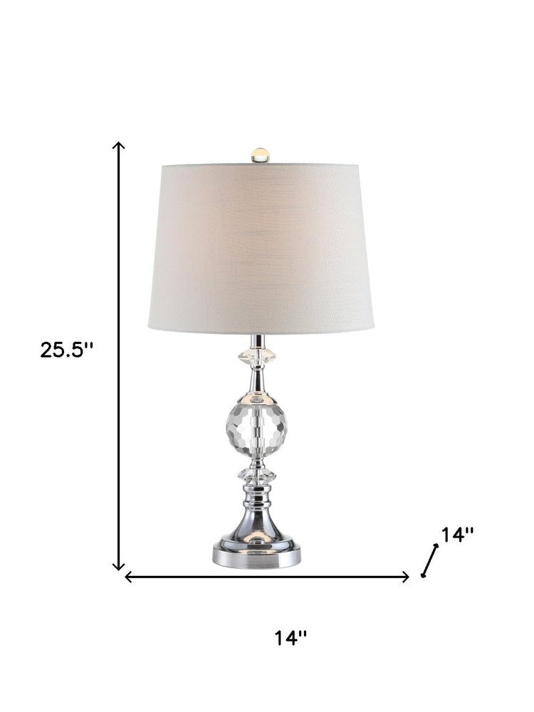 26" Silver Urn Bedside Lamp With Empire Shade. Lamp isolated on a plain white background, in a silver finish.