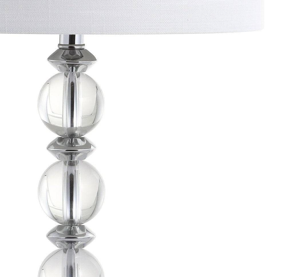 Set of Two 26" Silver Table Lamps With Drum Shades
