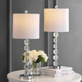 Set of Two 28" Silver Table Lamps With Drum Shades