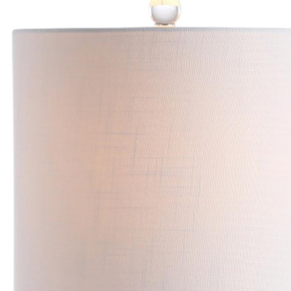 Set of Two 28" Silver Table Lamps With Drum Shades