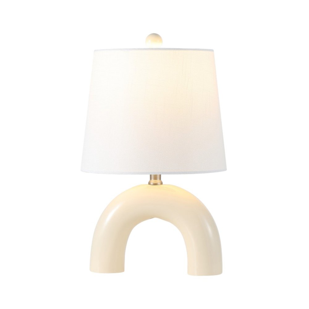 Set of Two 18" Clear Novelty Table Lamps With Empire Shades