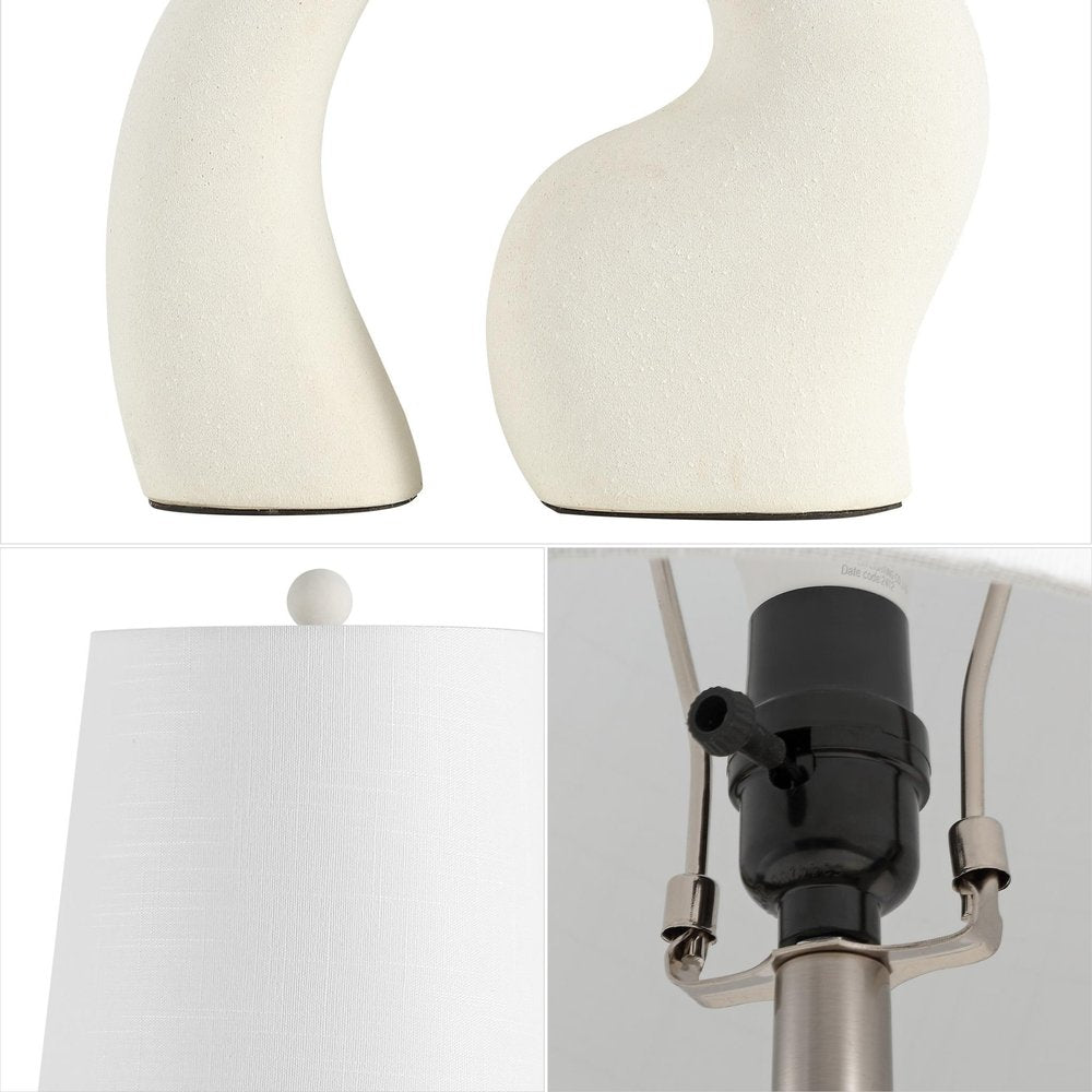 Set of Two 19" Clear Novelty Table Lamps With Empire Shades