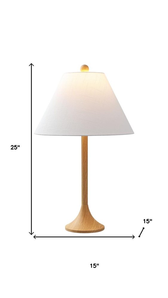 Set of Two 25" Brown Table Lamps With Empire Shades