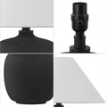 Set of Two 18" Clear Novelty Table Lamps With Empire Shades