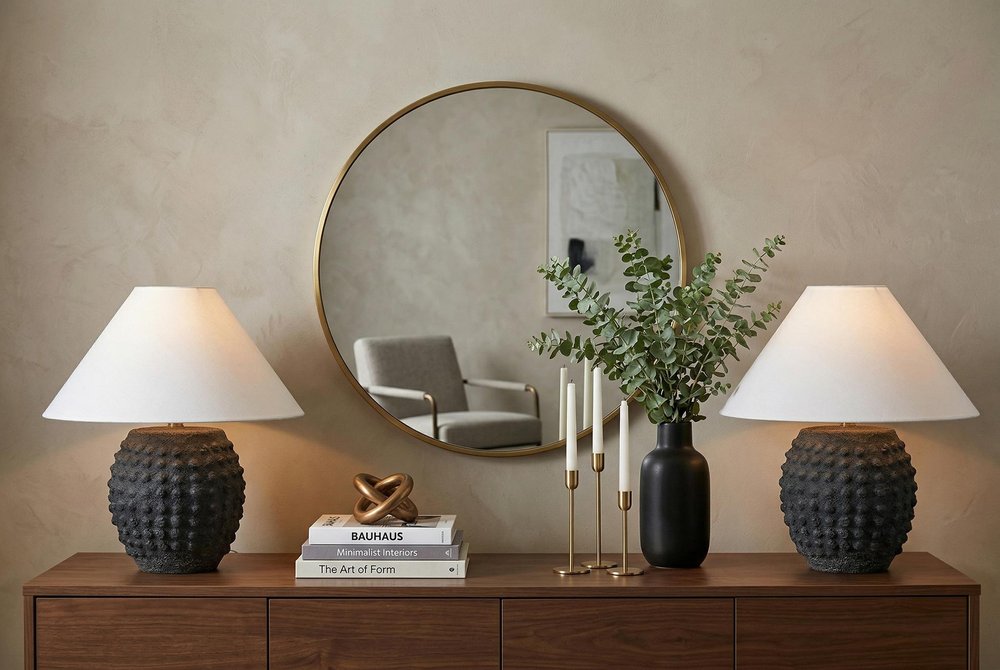 Set of Two 18" Clear Novelty Table Lamps With Empire Shades