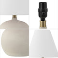 Set of Two 18" Clear Novelty Table Lamps With Cone Shades