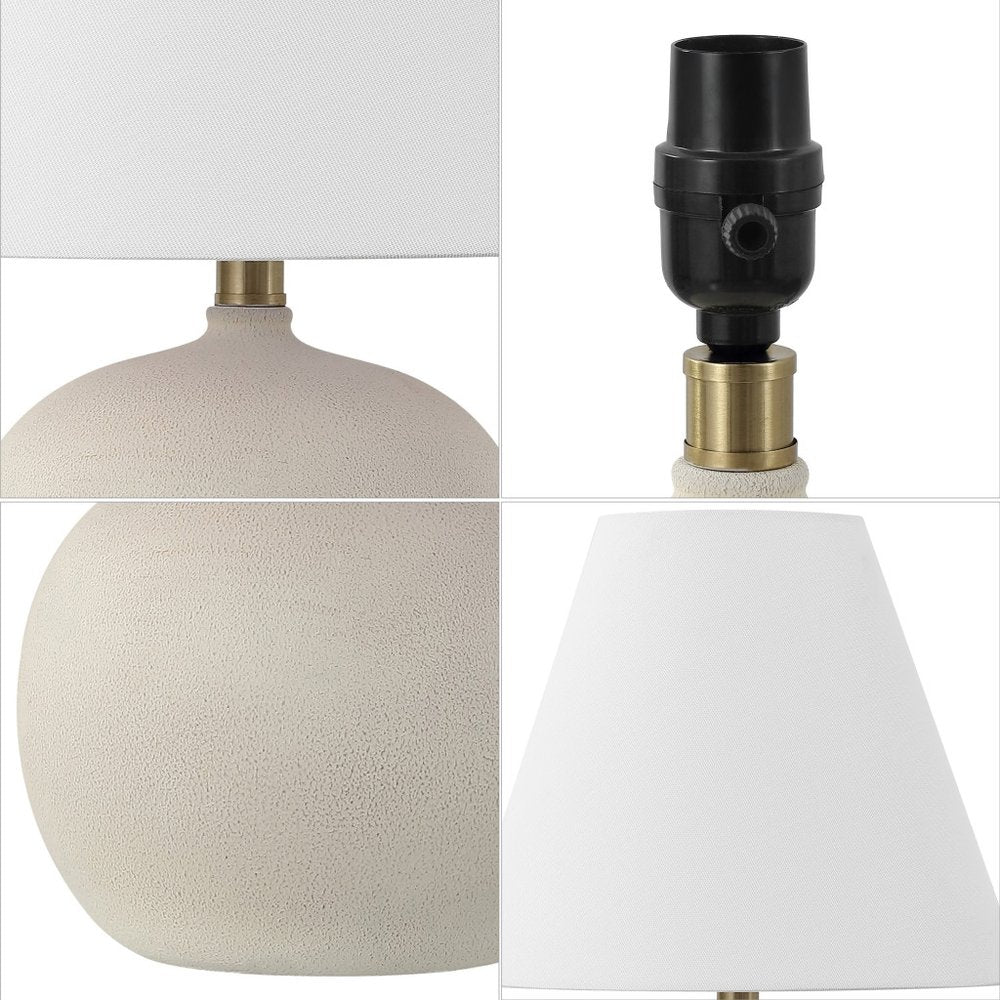 Set of Two 18" Clear Novelty Table Lamps With Cone Shades