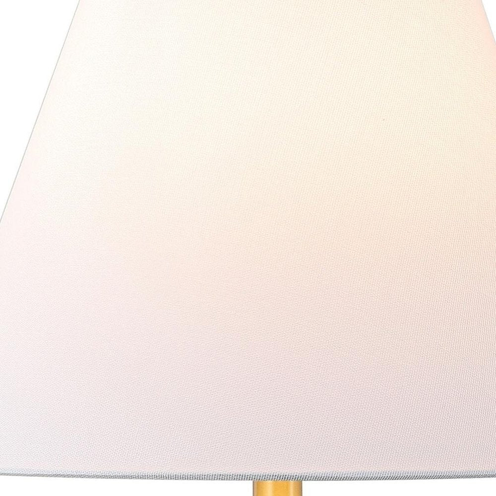 Set of Two 25" Cream Table Lamps With Cone Shades