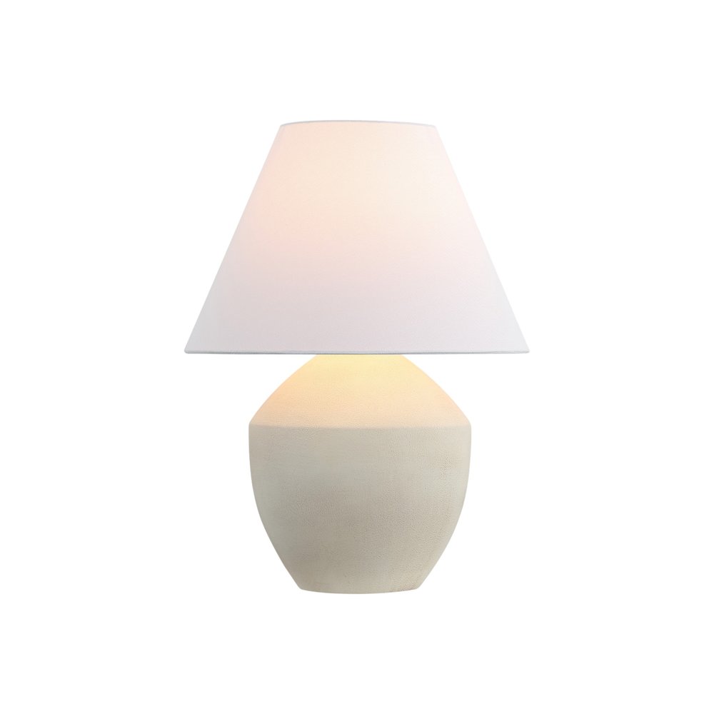 Set of Two 21" Cream Urn Bedside Lamps With Empire Shades