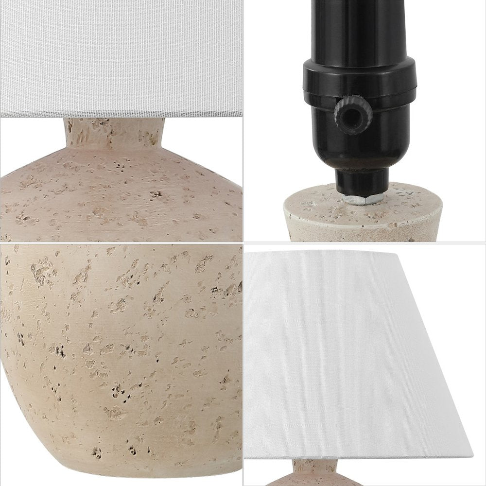 Set of Two 18" Clear Novelty Table Lamps With Empire Shades