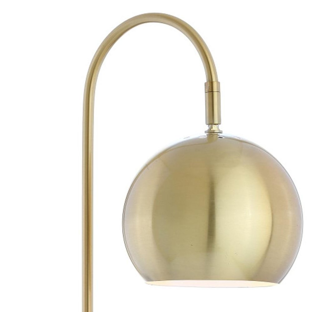 24" White Novelty Table Lamp With Globe Shade. Table lamp isolated on a plain white background, in a white finish.