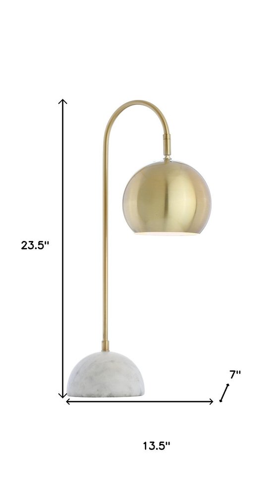 24" White Novelty Table Lamp With Globe Shade. Table lamp isolated on a plain white background, finished in white.