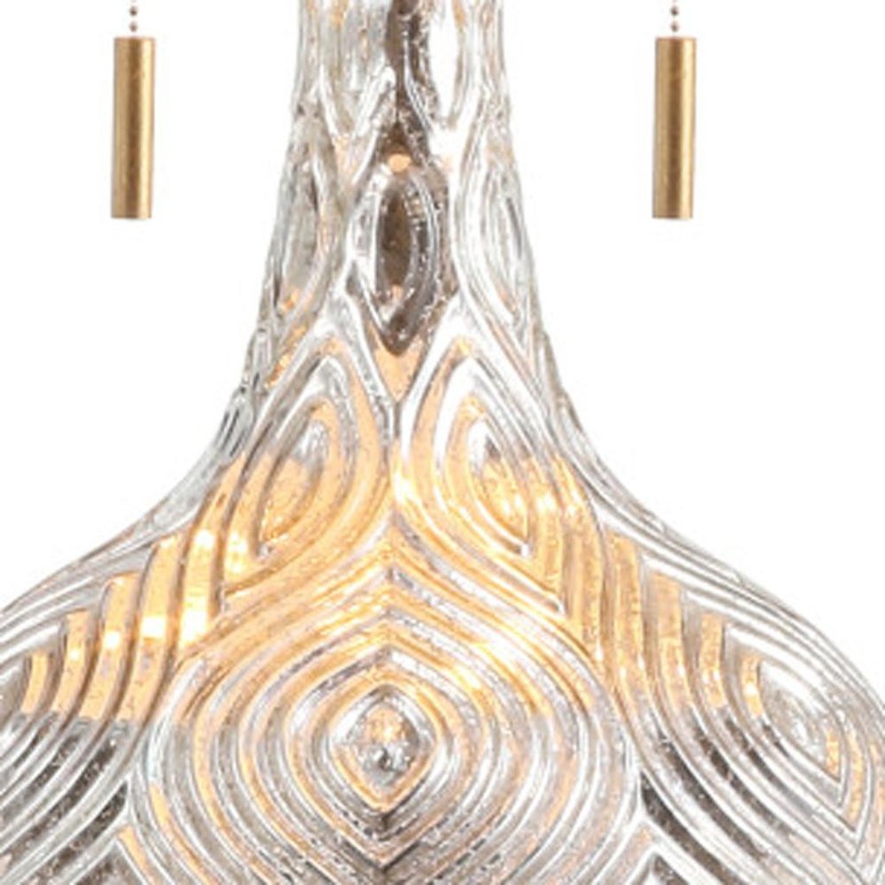31" Gold Novelty Table Lamp With Globe Shade. Table lamp isolated on a plain white background, in a gold finish.