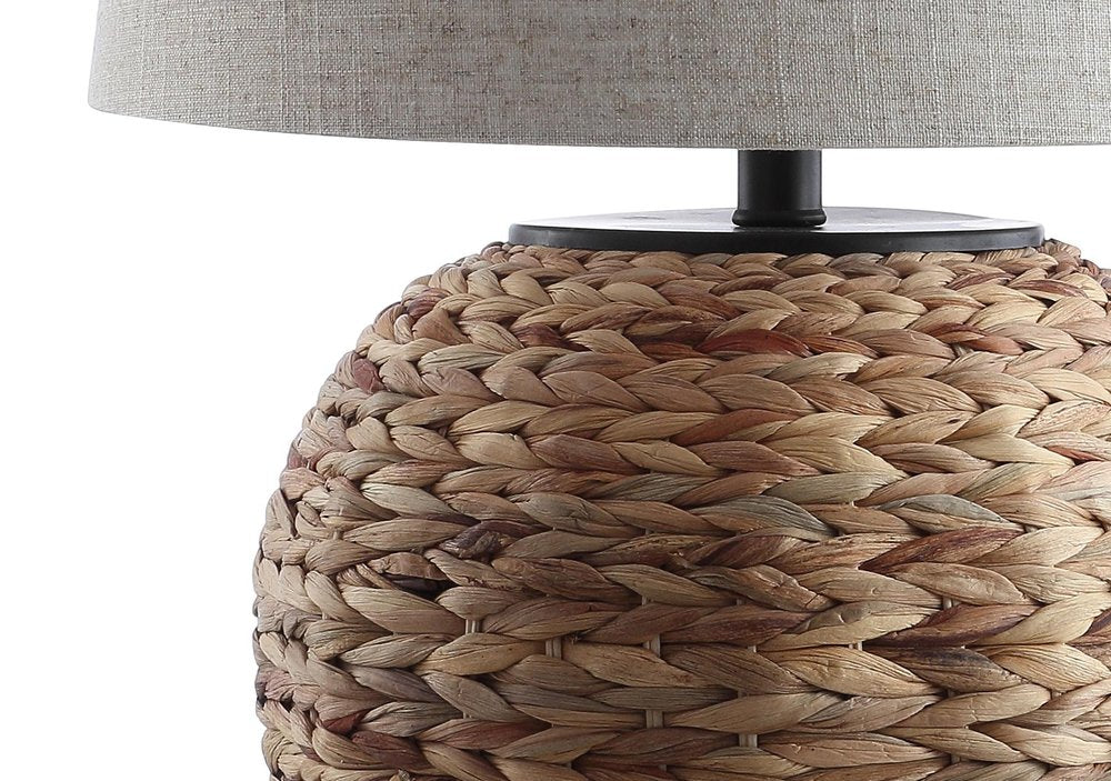 25" Clear Urn Table Lamp With Globe Shade.