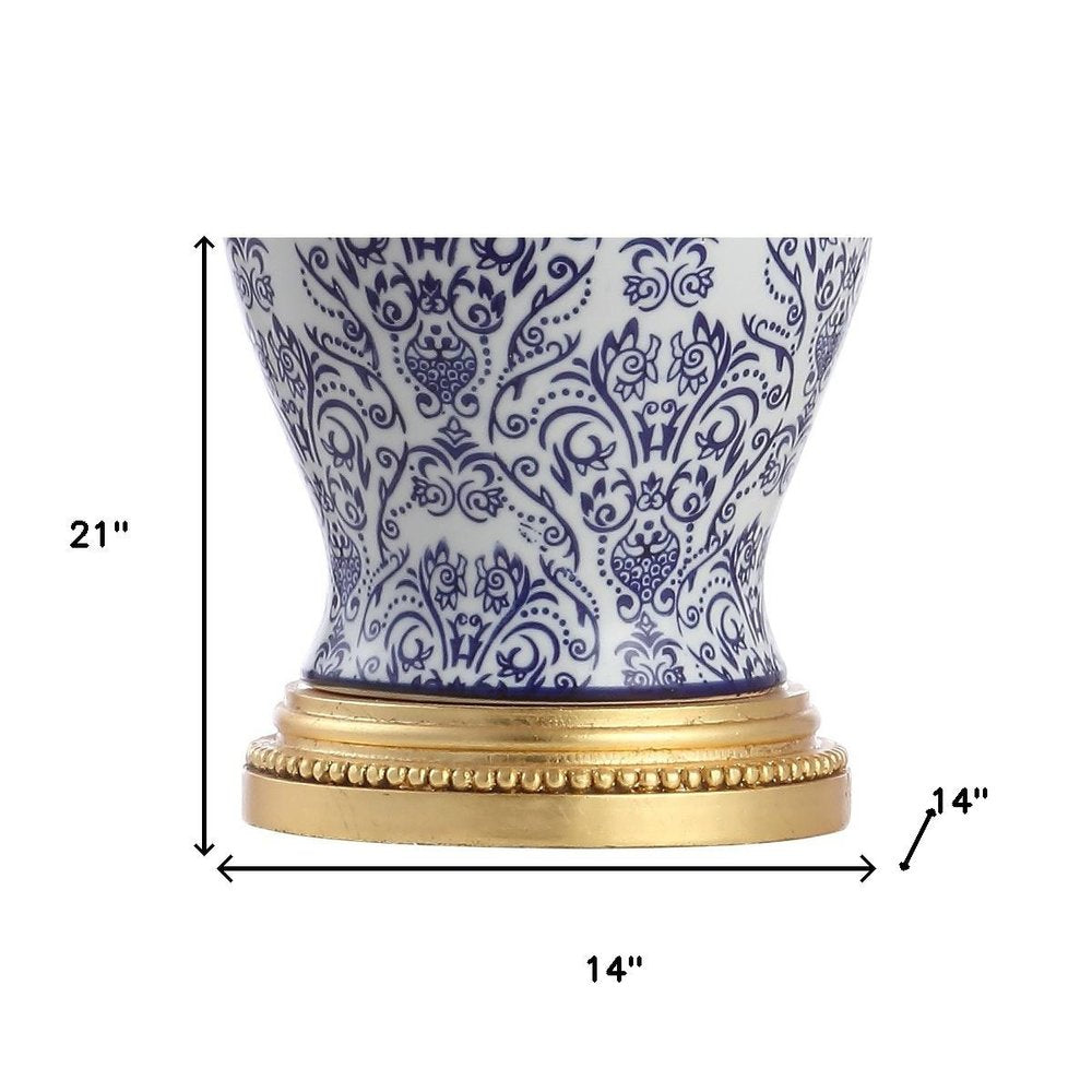 Set of Two 21" Gold Novelty Table Lamps With Empire Shades