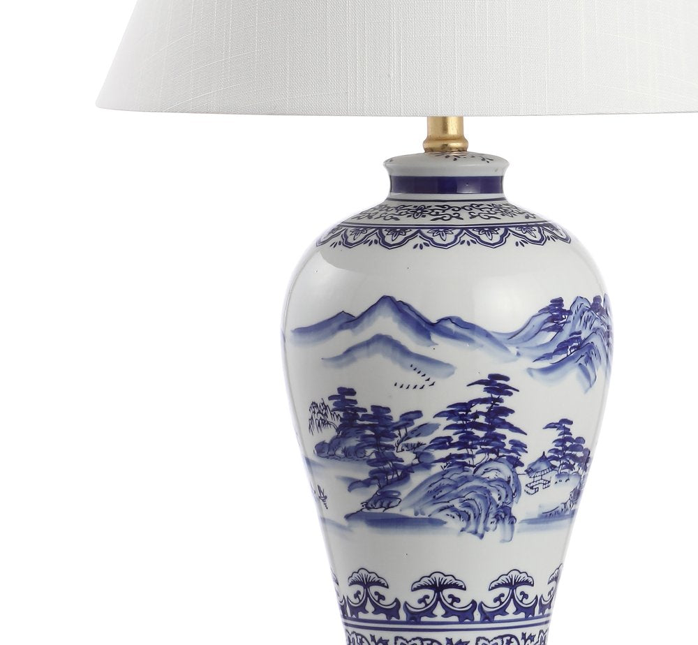 27" Gold Novelty Table Lamp With Empire Shade. Table lamp isolated on a plain white background.