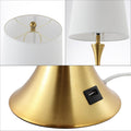 Set of Two 23" Clear Novelty Table Lamps With Empire Shades on a white background