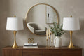 Set of Two 23" Clear Novelty Table Lamps With Empire Shades