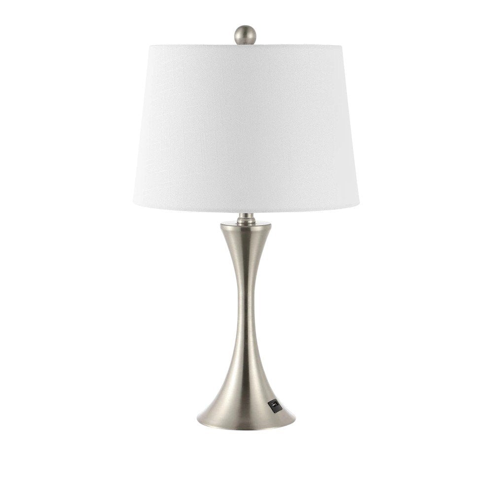 Set of Two 23" Clear Novelty Table Lamps With Empire Shades