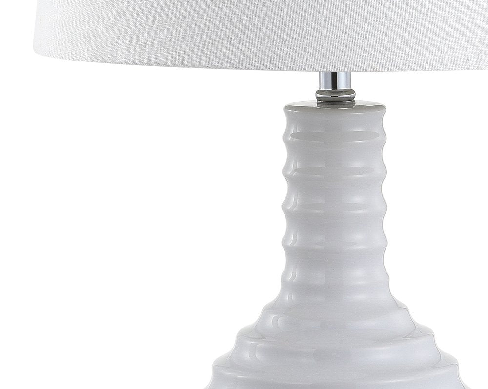 30" Clear Novelty Table Lamp With Globe Shade. Table lamp isolated on a plain white background, in a clear finish.