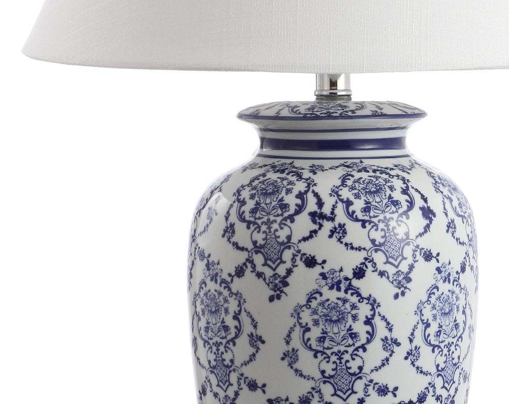 26" White Novelty Table Lamp With Globe Shade. Table lamp isolated on a plain white background, showing its white color.
