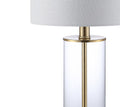Set of Two 21" Gold USB Table Lamps With Drum Shades