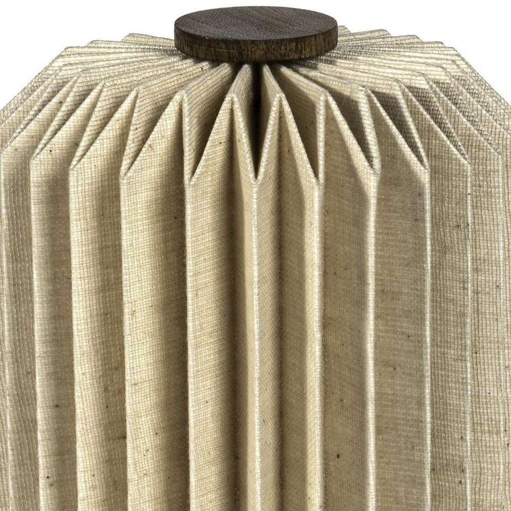 9" Natural Geometric Table Lamp With Cylinder Shade close-up detail