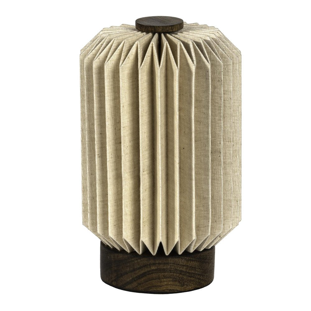 9" Natural Geometric Table Lamp With Cylinder Shade