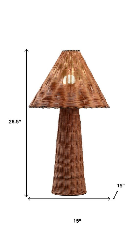 27" Clear Lantern Table Lamp With Empire Shade. Table lamp isolated on a plain white background.
