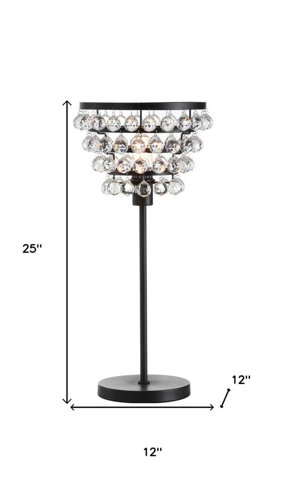 25" Bronze Lantern Table Lamp With Drum. Table lamp isolated on a plain white background.
