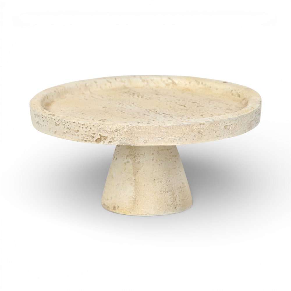 4" Beige Cement Hand Painted Decorative Bowl