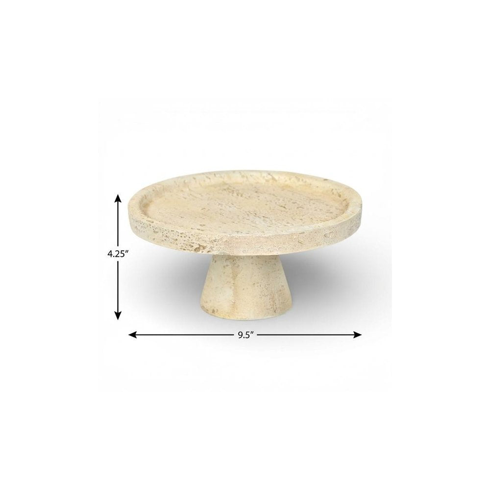 4" Beige Cement Hand Painted Decorative Bowl