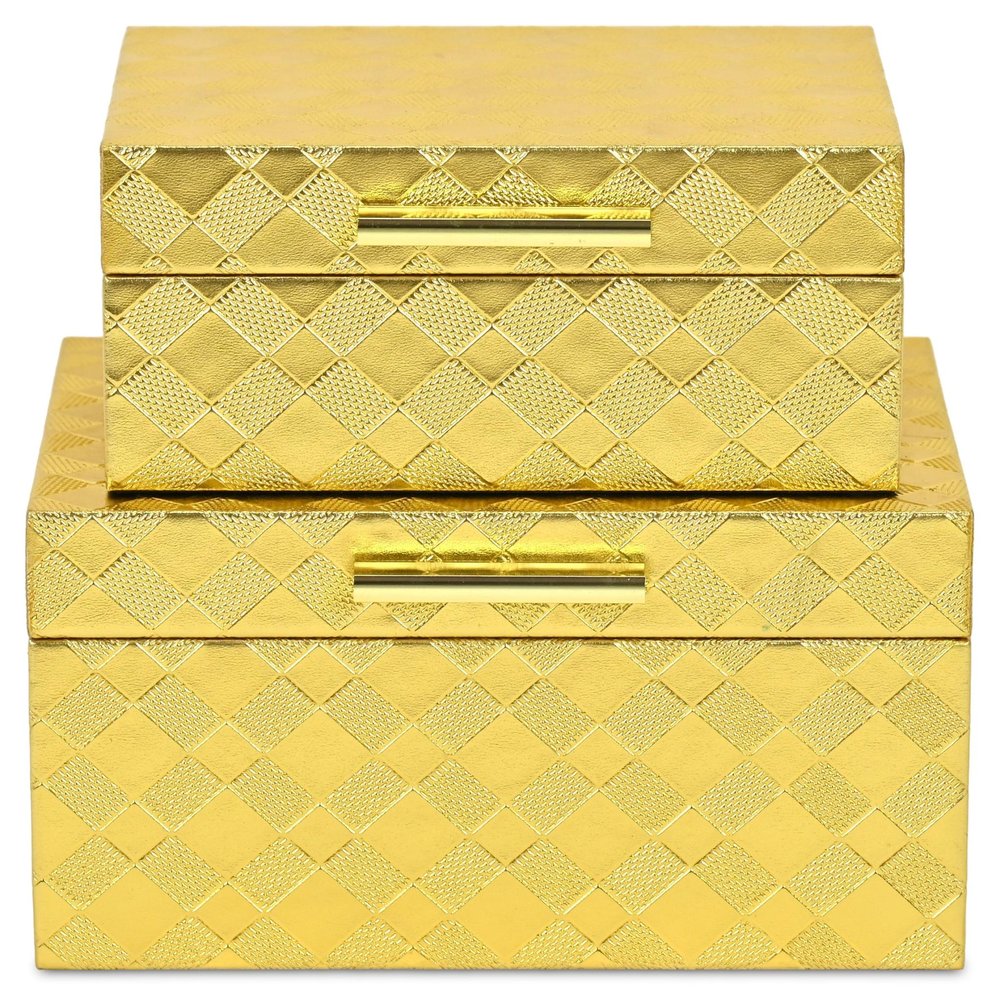 5" Gold Hand Painted Decorative Box