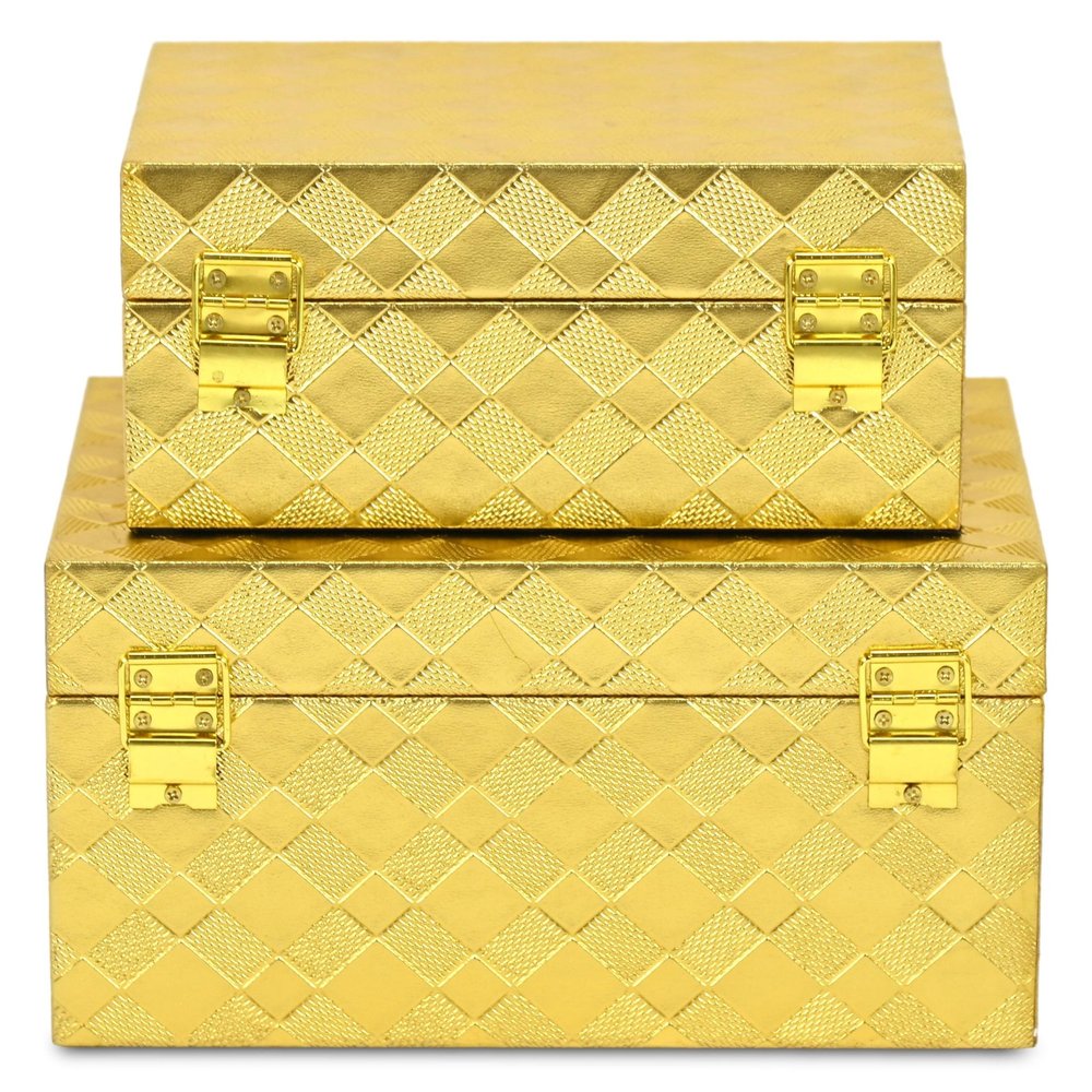 5" Gold Hand Painted Decorative Box