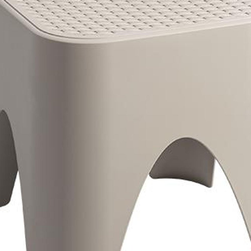 Cropped view of 15" Plastic Outdoor Footstool Ottoman focusing on the plastic surface.