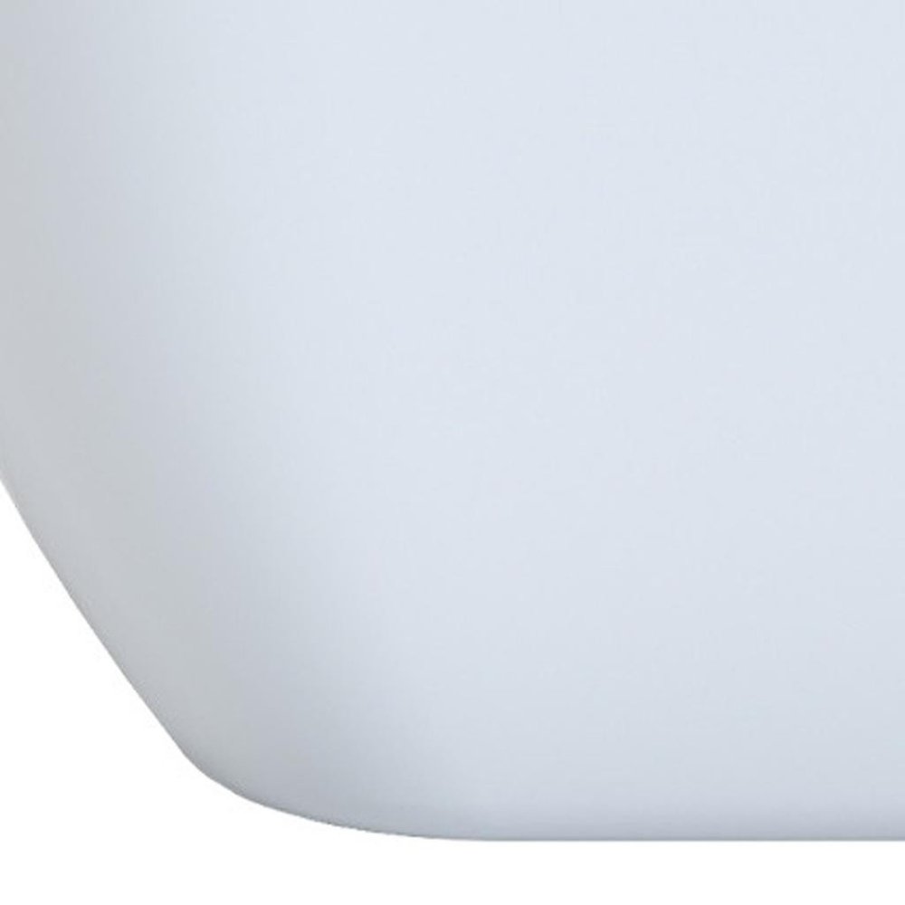 59" White Acrylic Oval Bath Tub detail shot of the white finish.